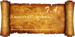 Tapasztó Aranka névjegykártya