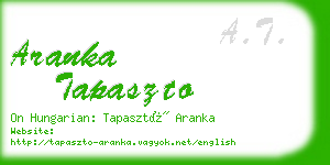 aranka tapaszto business card